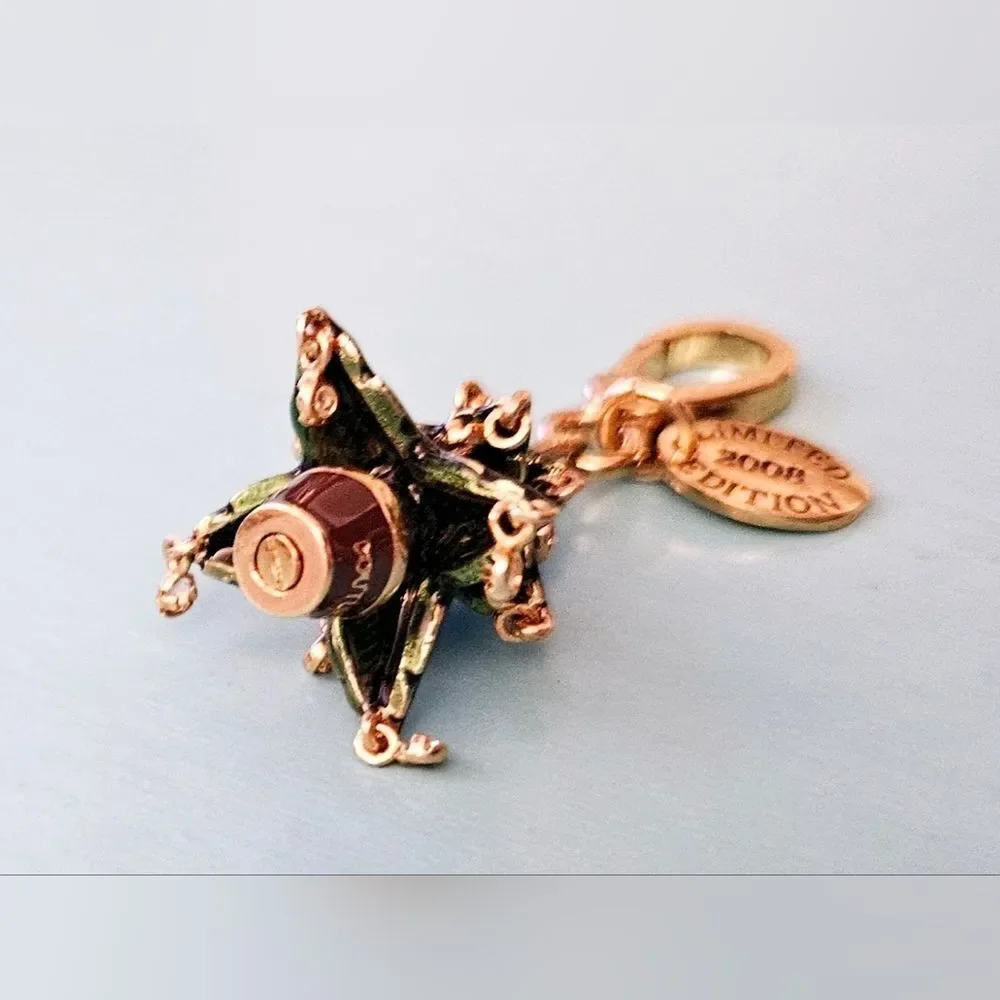 Juicy Couture Limited Edition Christmas Tree Gem Ornaments Gold Heart Bracelet - Picture 10 of 12